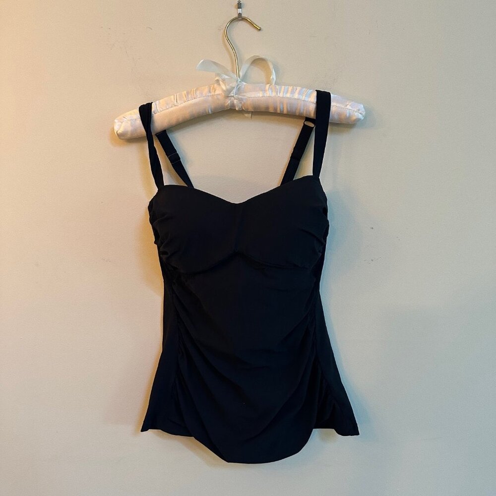 PROFILE by GOTTEX Sweetheart Tankini Top – Black – Size 10 – Style ETT1B12